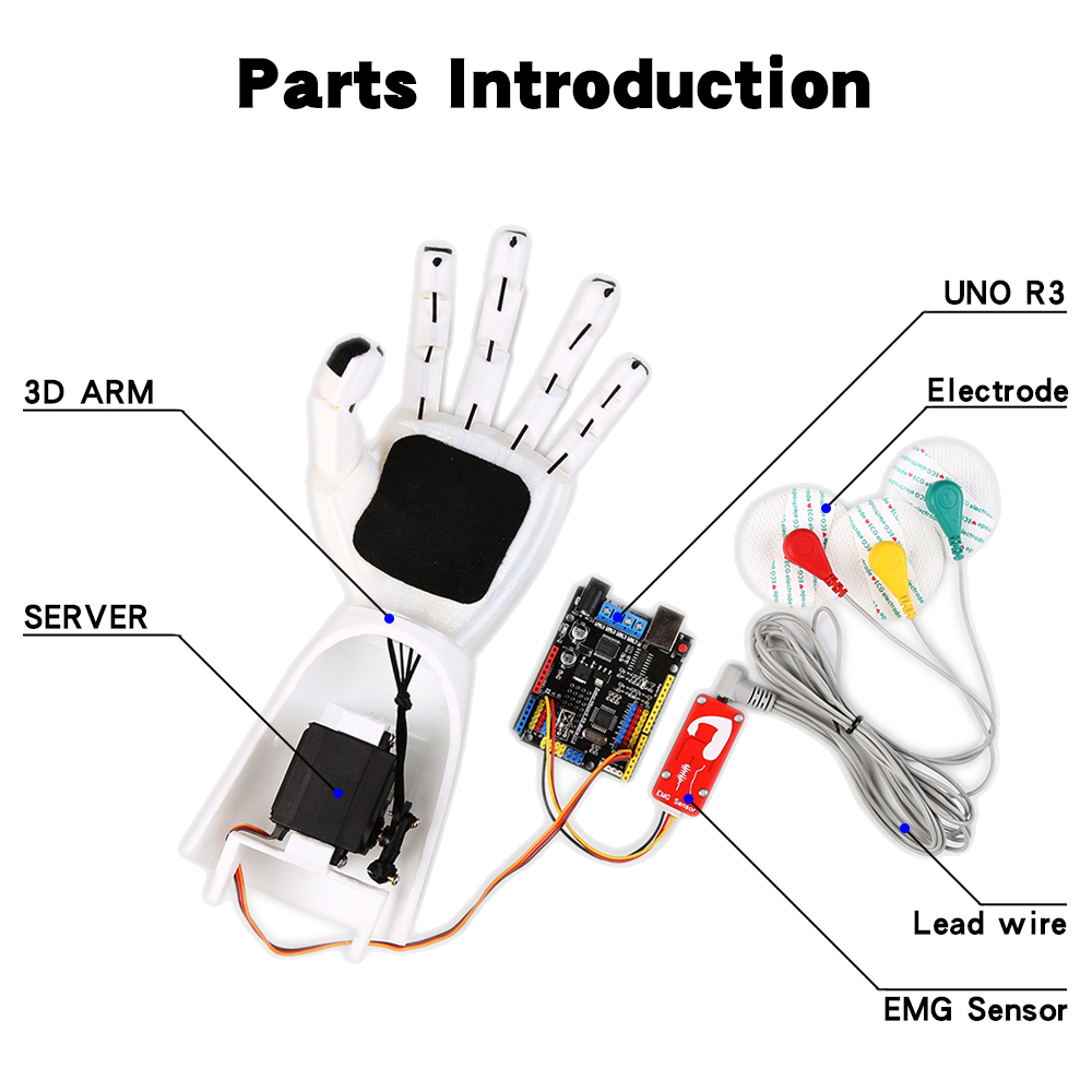 EMG 센서 로봇 팔 전기 근육 신호 센서 로봇 팔,  - Science Project 리뷰 및 가격