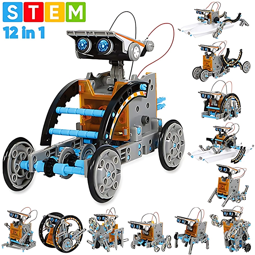 태양열 로봇 빌딩 블록 12 in 1 과학 실험 키트  - Science Robot 리뷰 및 가격