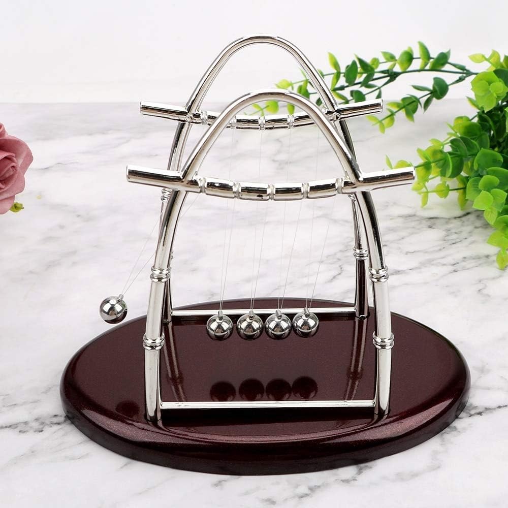 뉴턴 크래들 균형 강철 공 영원한 운동 충돌 공 학교  - Newton Cradle Large 리뷰 및 가격