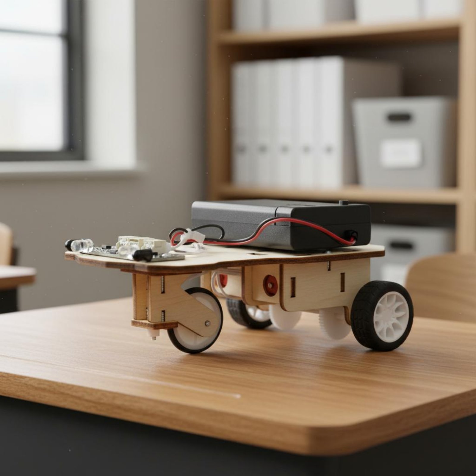 나무로 만든 지능형 자동차 키트 과학 기술 교육 DIY - Science Robot 리뷰 및 가격