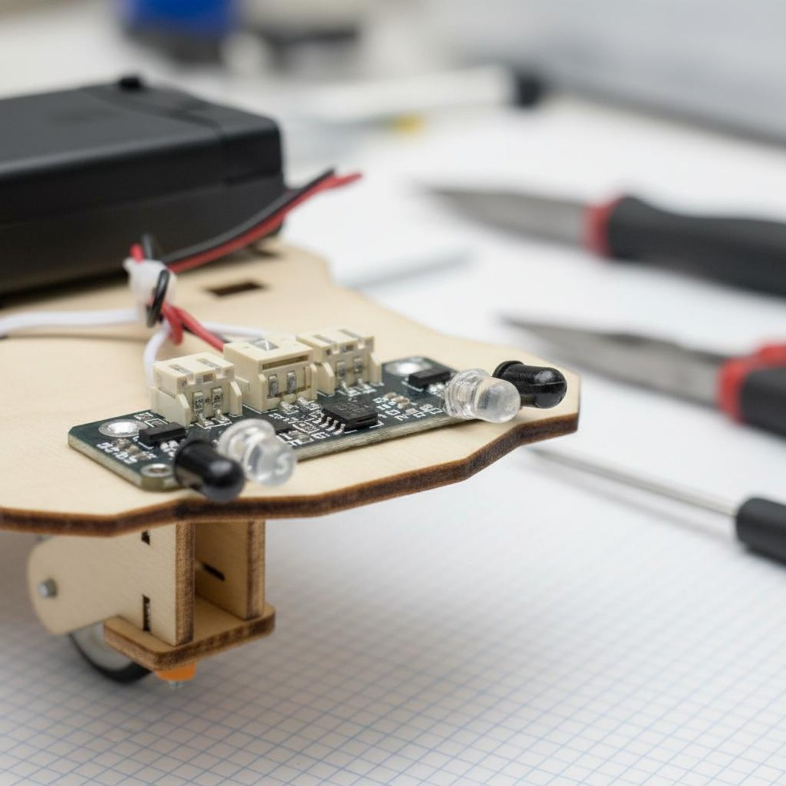 나무로 만든 지능형 자동차 키트 과학 기술 교육 DIY - Science Robot 리뷰 및 가격